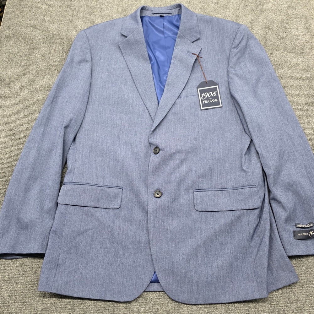 Jos A Bank 1905 Mens 42R Tailored Fit Suit Jacket Blue 2-Button Blazer